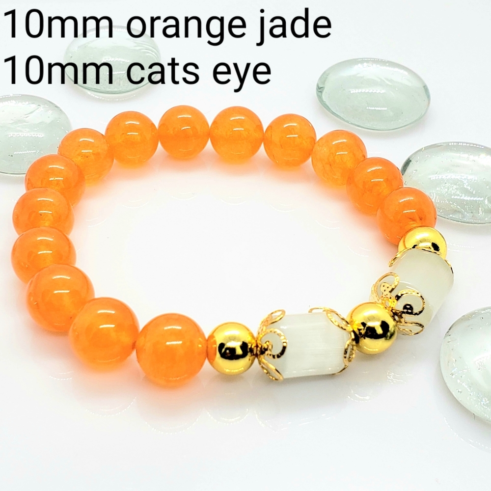 Handcrafted natural stone stretch bracelet